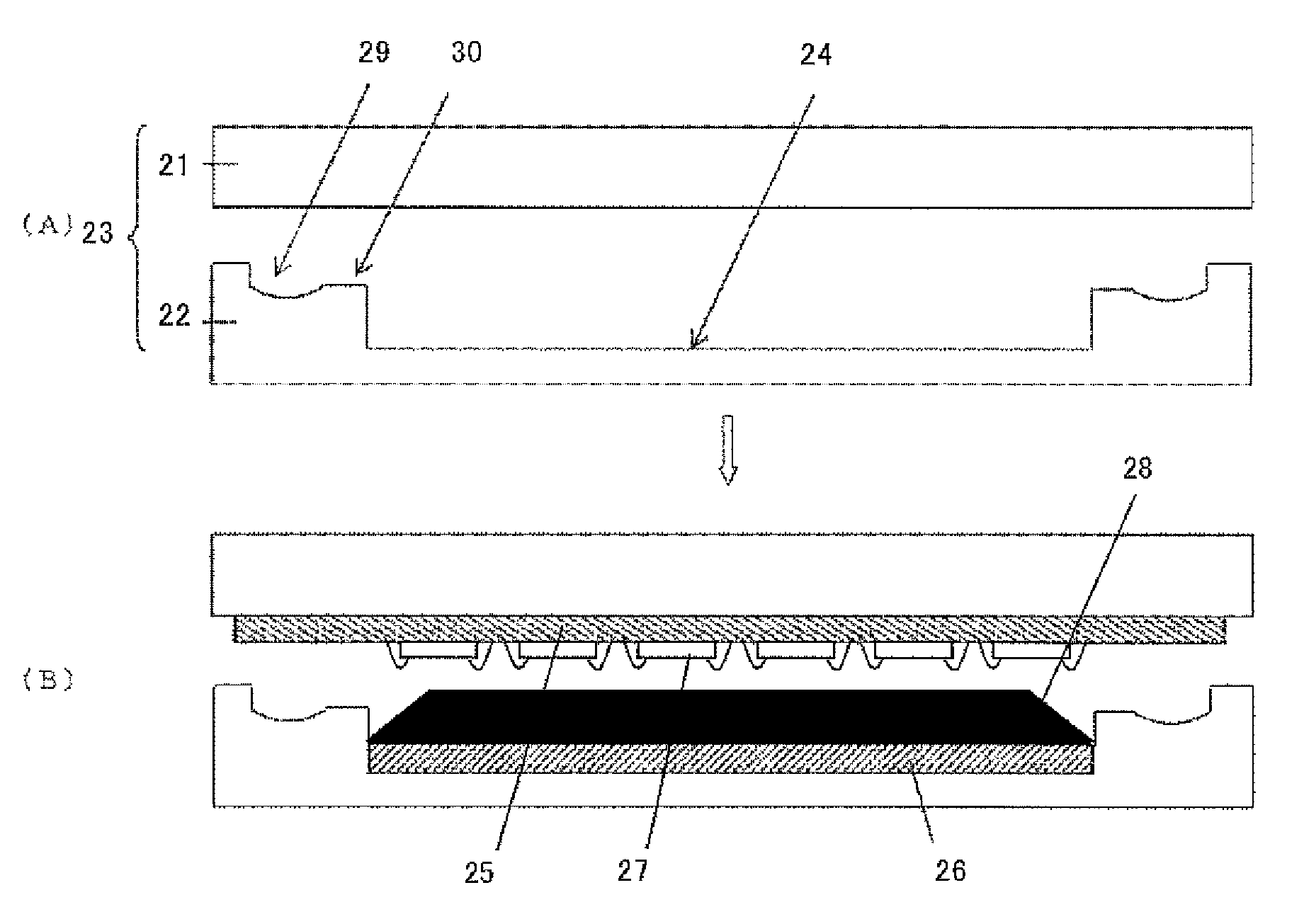 Encapsulant, encapsulated substrate having semiconductor devices mounting thereon, encapsulated wafer having semiconductor devices forming thereon, semiconductor apparatus, and method for manufacturing semiconductor apparatus