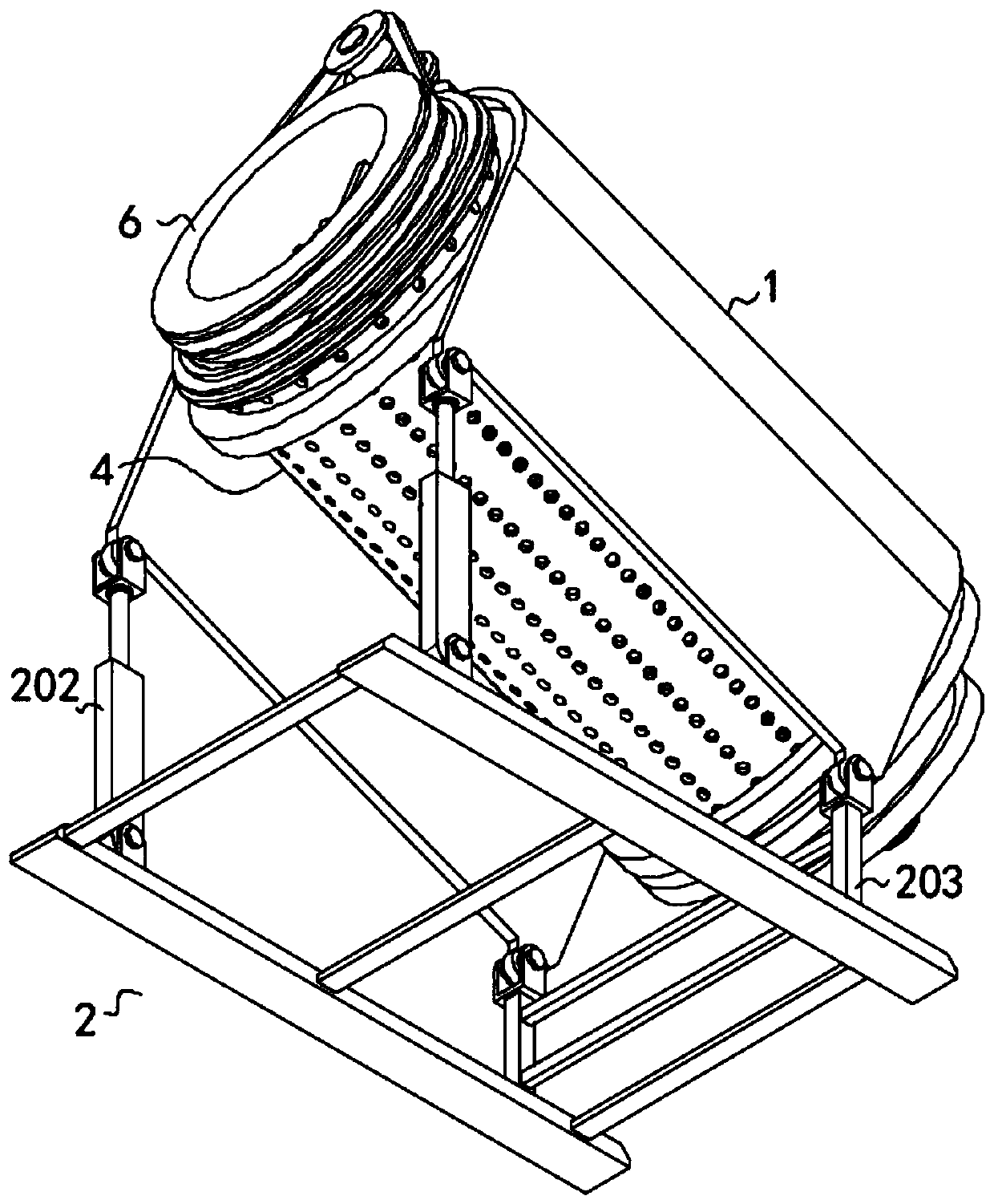 Double-barrel sand screening device