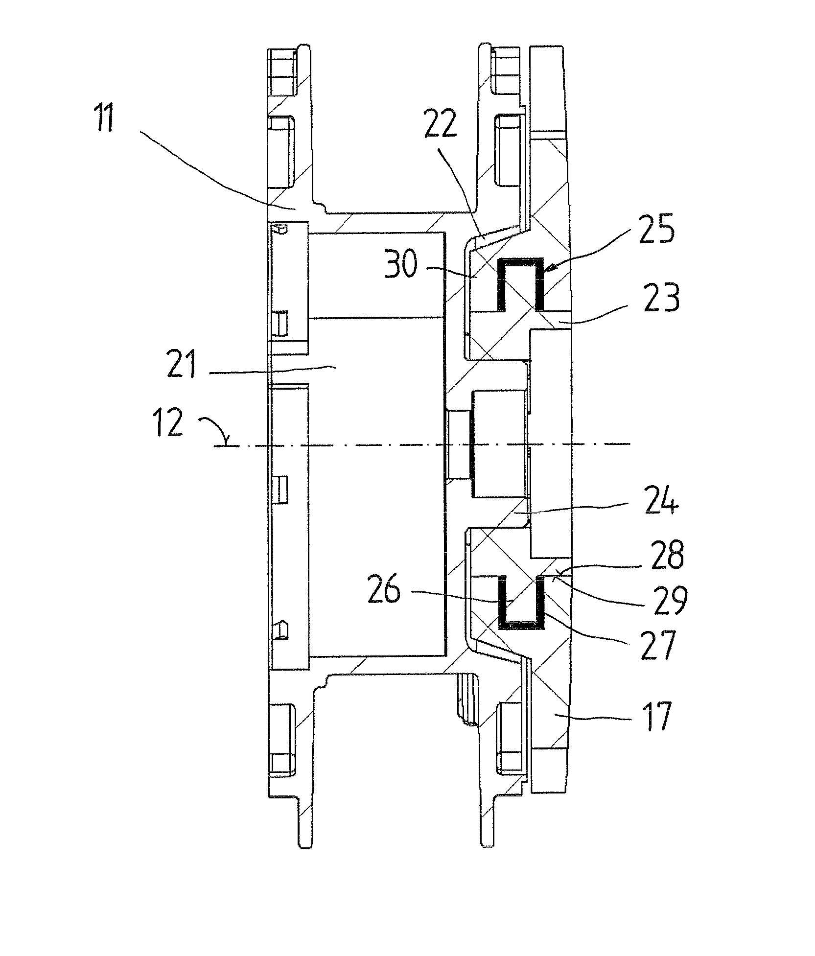 Braking device for a rope pulley of a mechanically retractable and extendable leash for walking animals