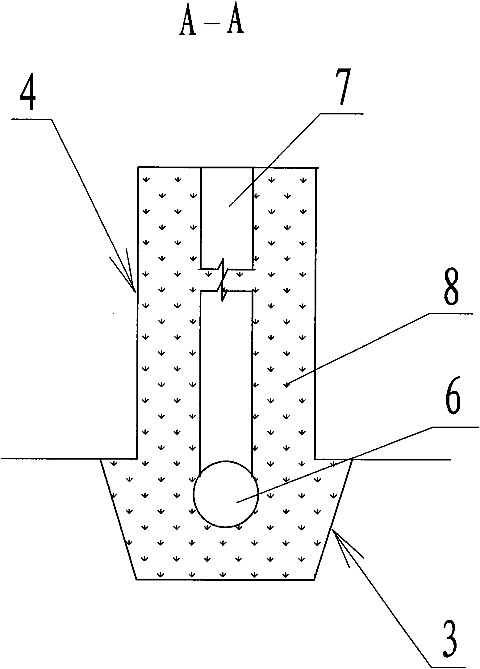 Permeable tailings pond seepage drainage structure