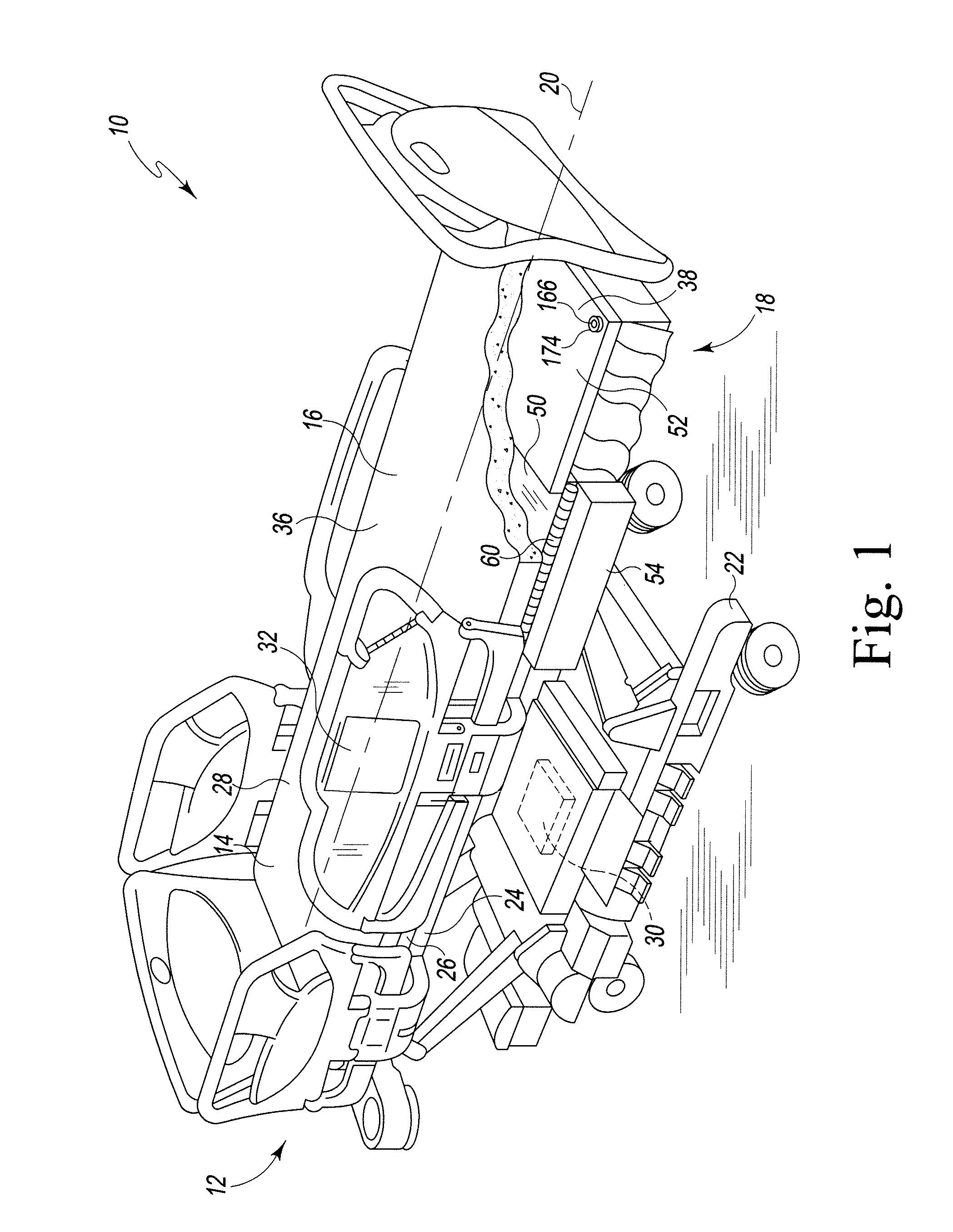 Adjustable foot section for a patient support apparatus