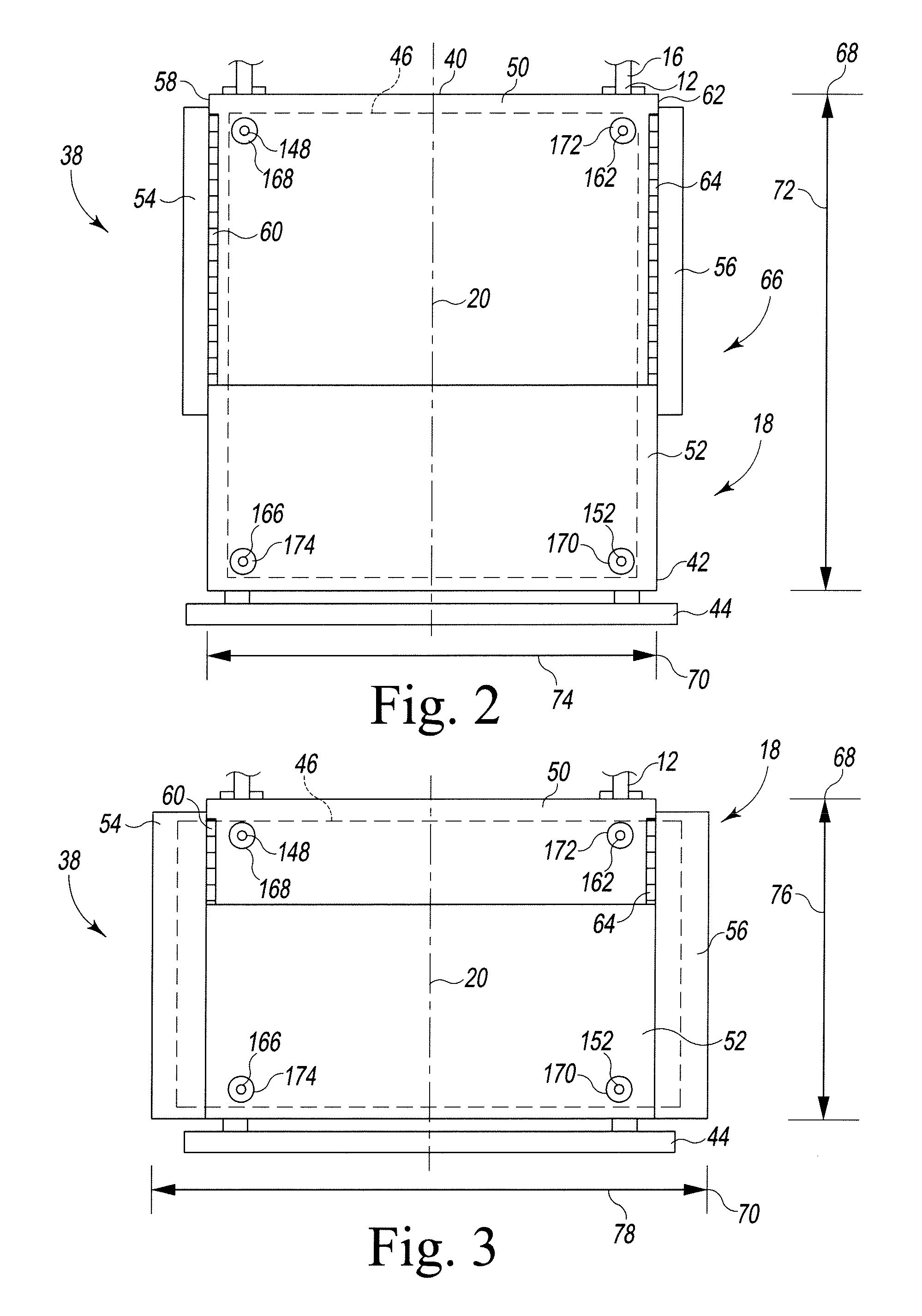 Adjustable foot section for a patient support apparatus