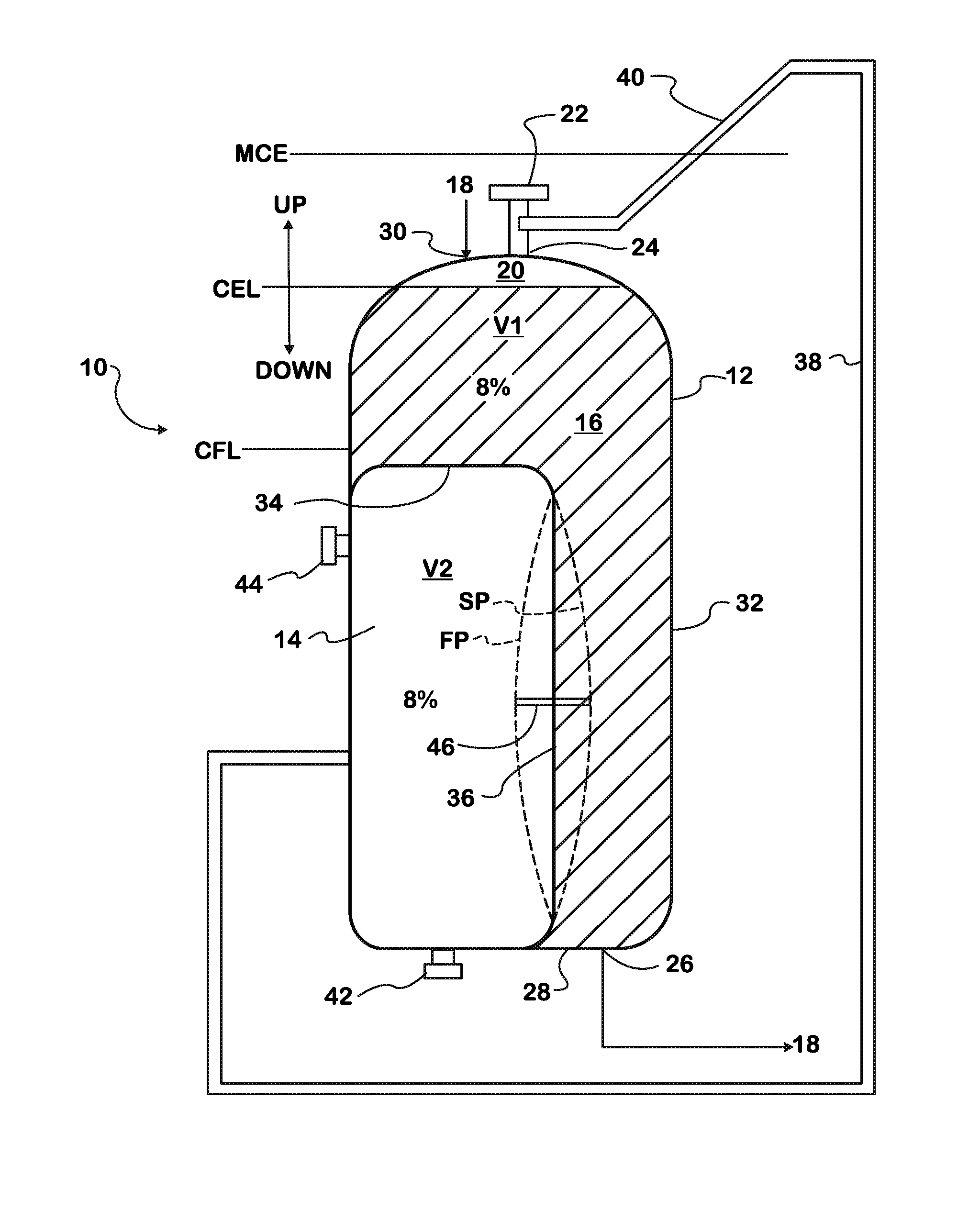 Expansion tank for vehicle cooling system