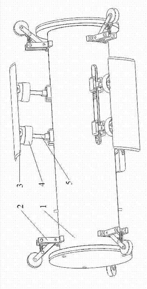 Drive travelling mechanism of peristaltic pipeline robot