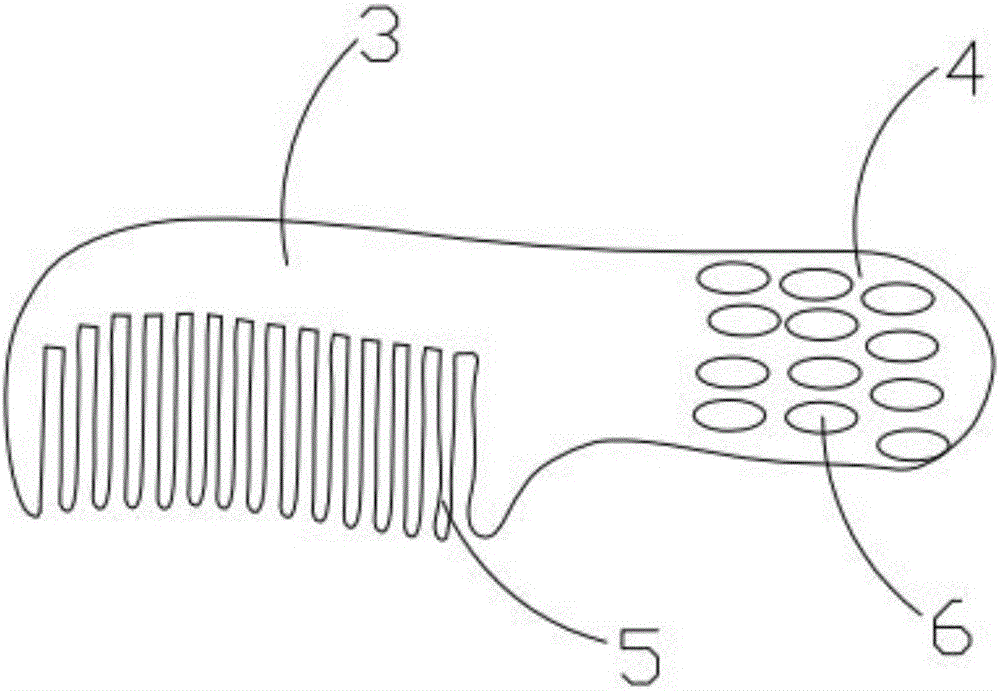 Comb having palm massaging function