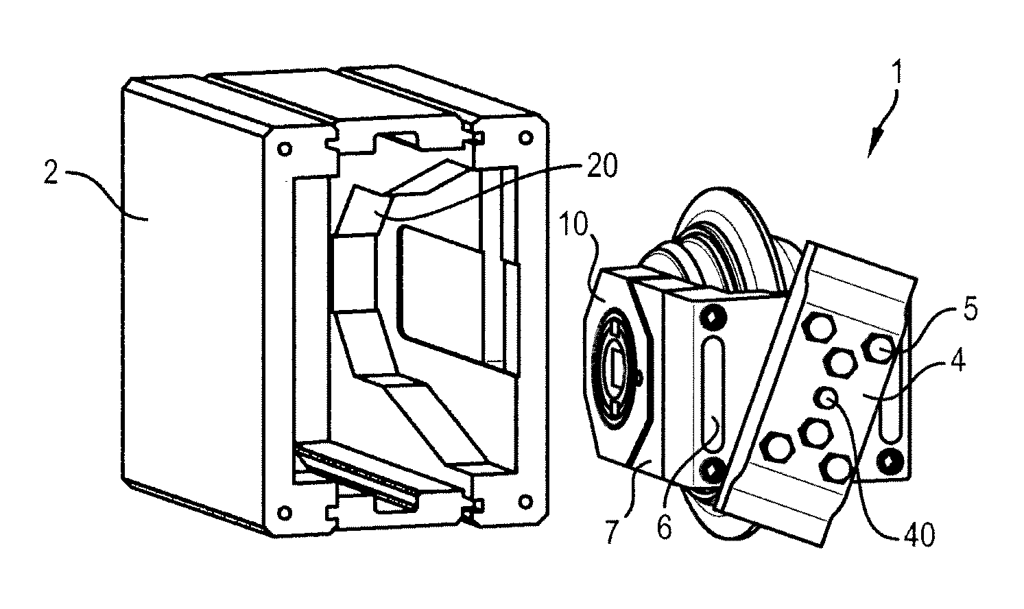 Method for replacing a tunnel boring machine roller cutter, handling device and roller cutter suited to such a method