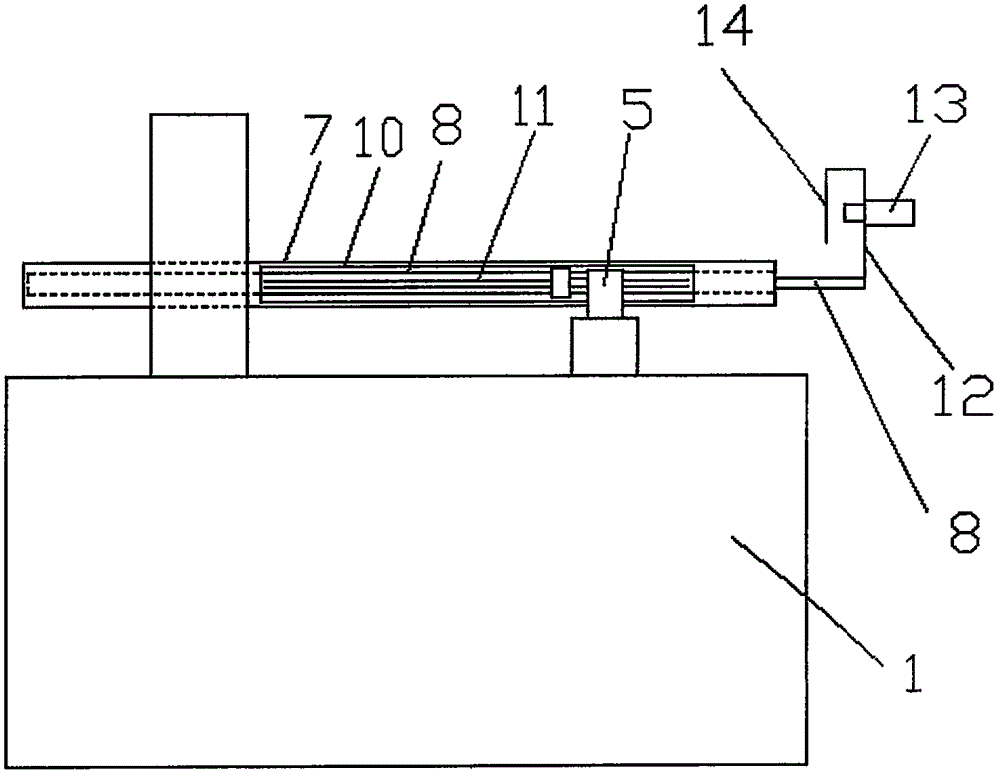 Automatic clipping device for server cabinet frame supporting rod
