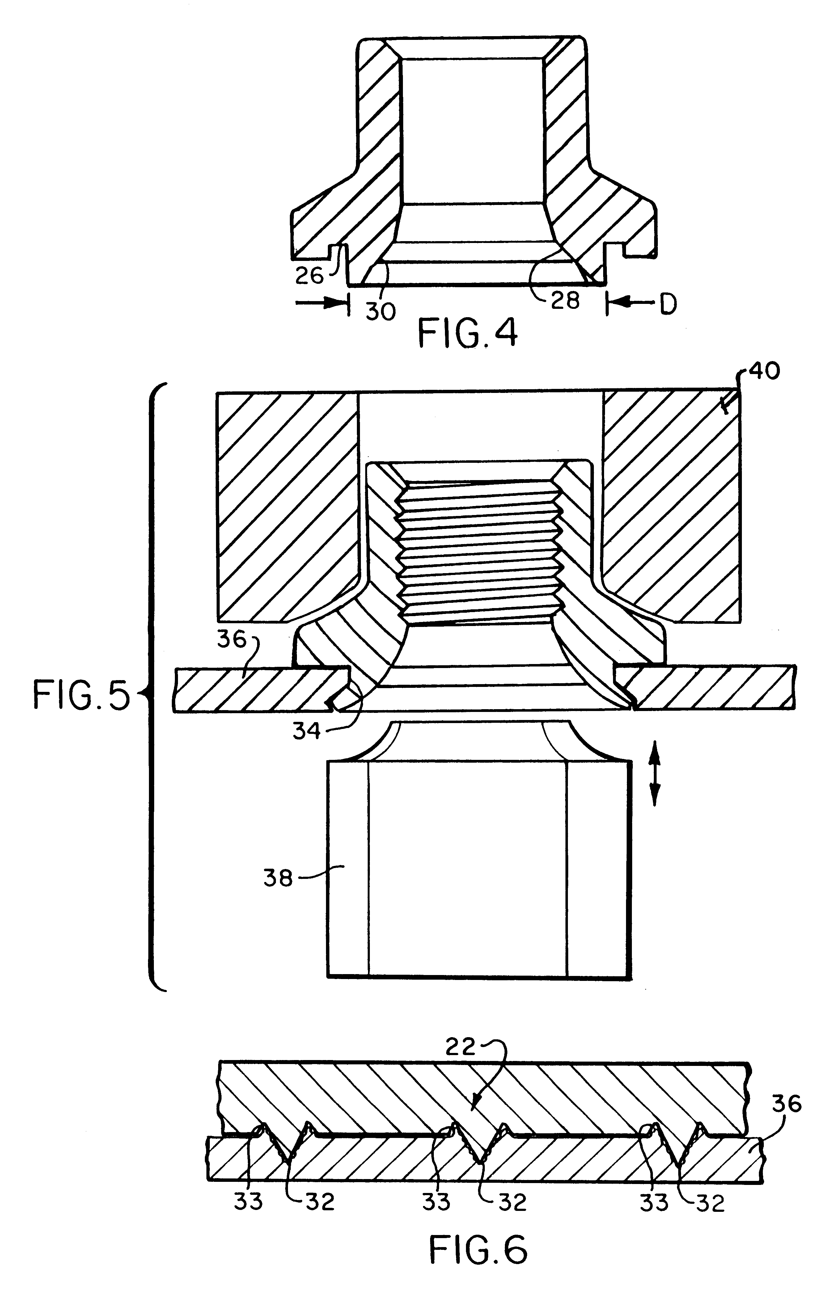 Fastener for self-locking securement within a panel opening
