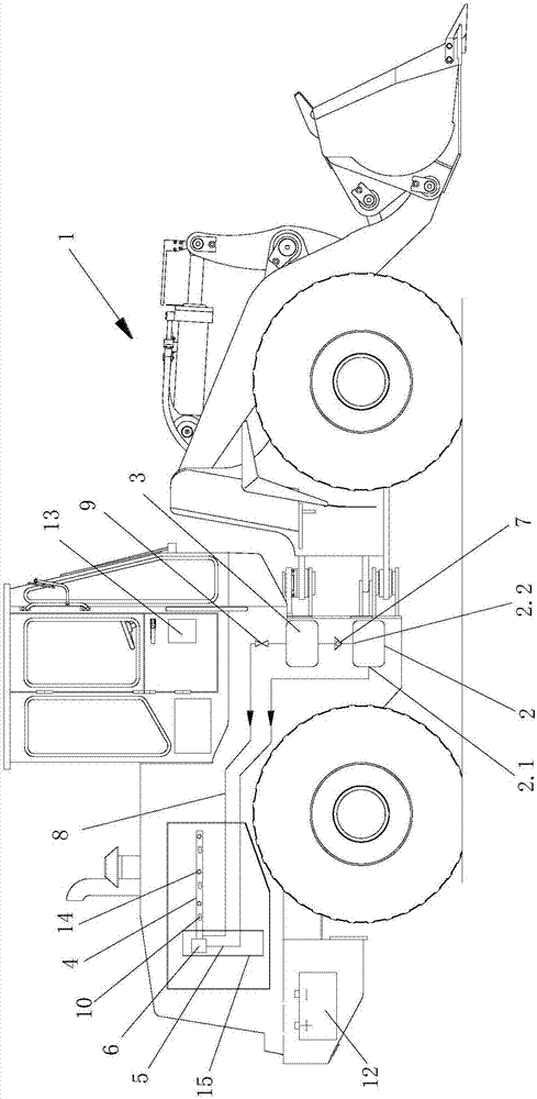 Self-cleaning type engineering vehicle with automatic fire extinguishing function