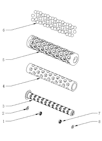 Bearing ball massage rod