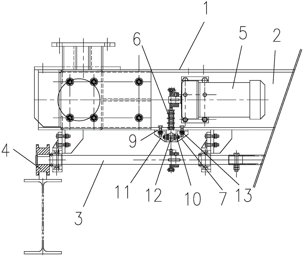 Adjusting and tensioning device of solid parking equipment move transmission chain