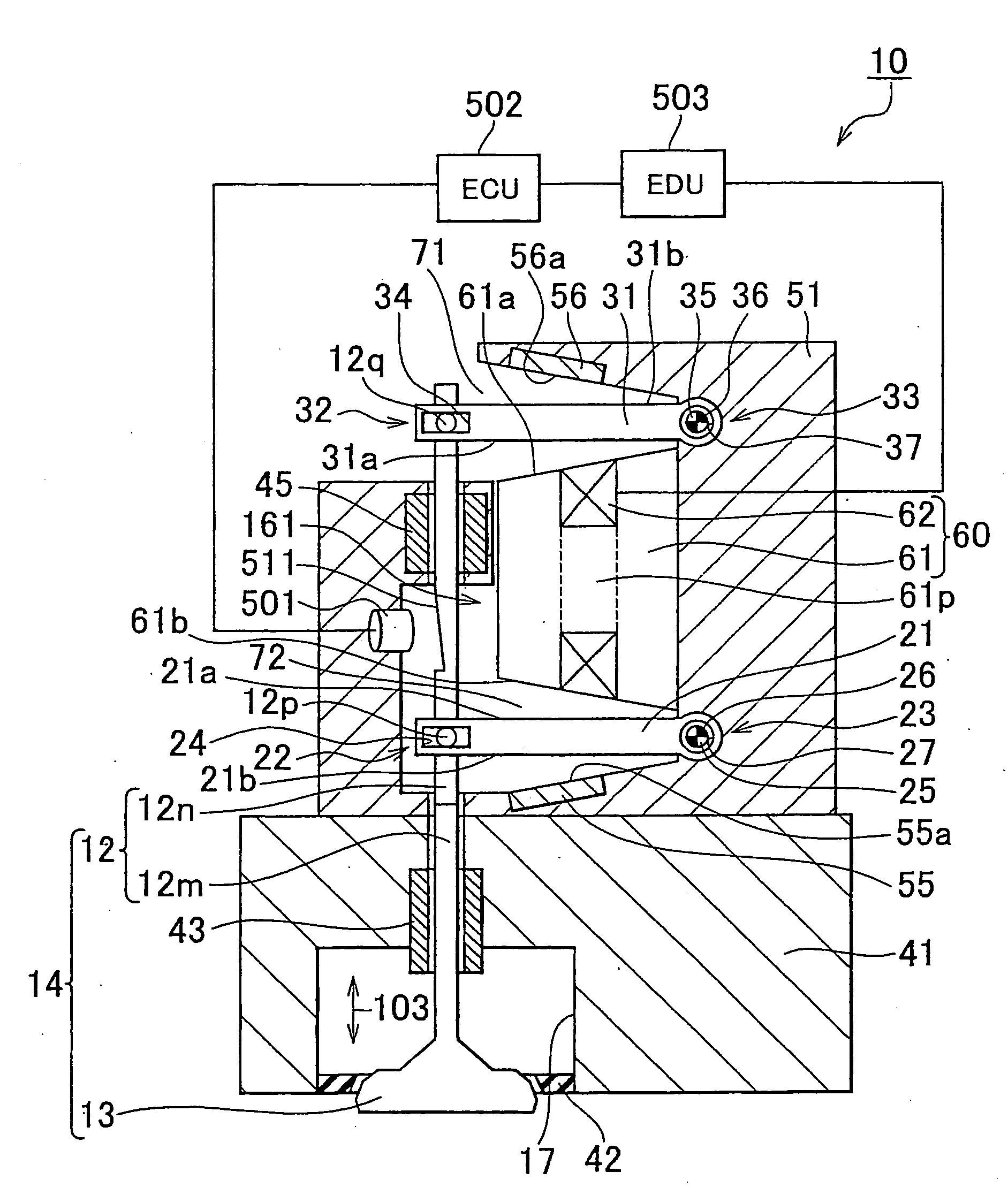 Electromagnetically driven valve