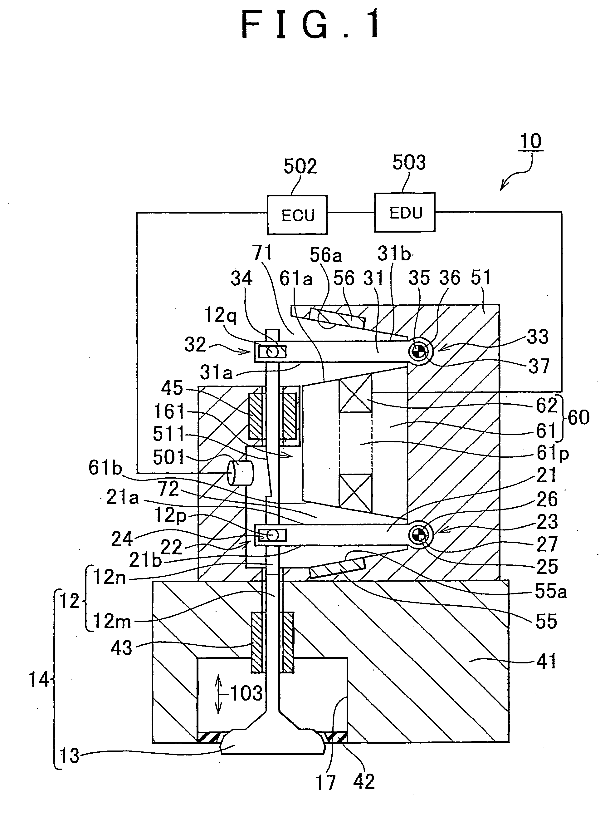 Electromagnetically driven valve