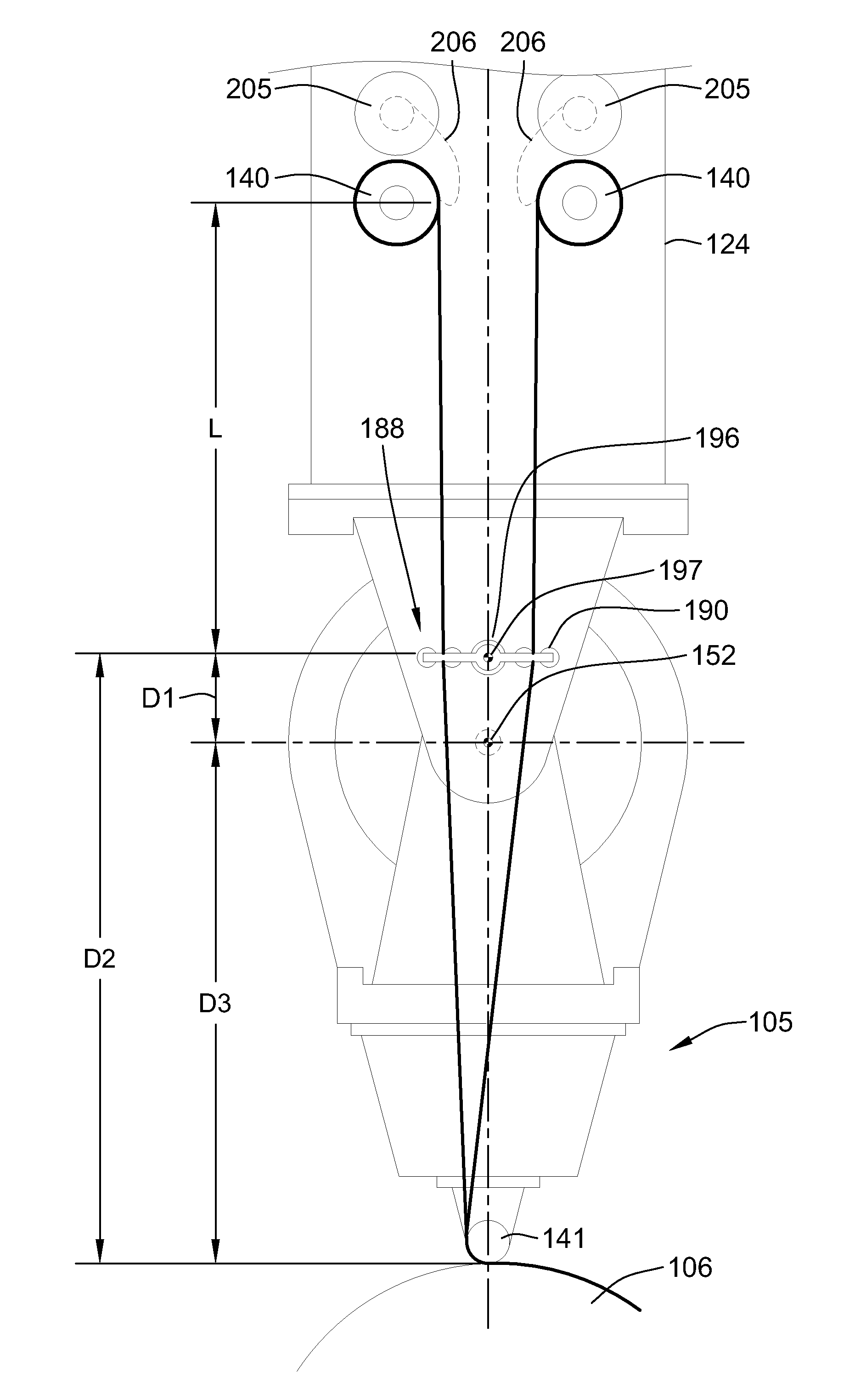 Fiber delivery apparatus and system having a creel and fiber placement head with polar axis of rotation