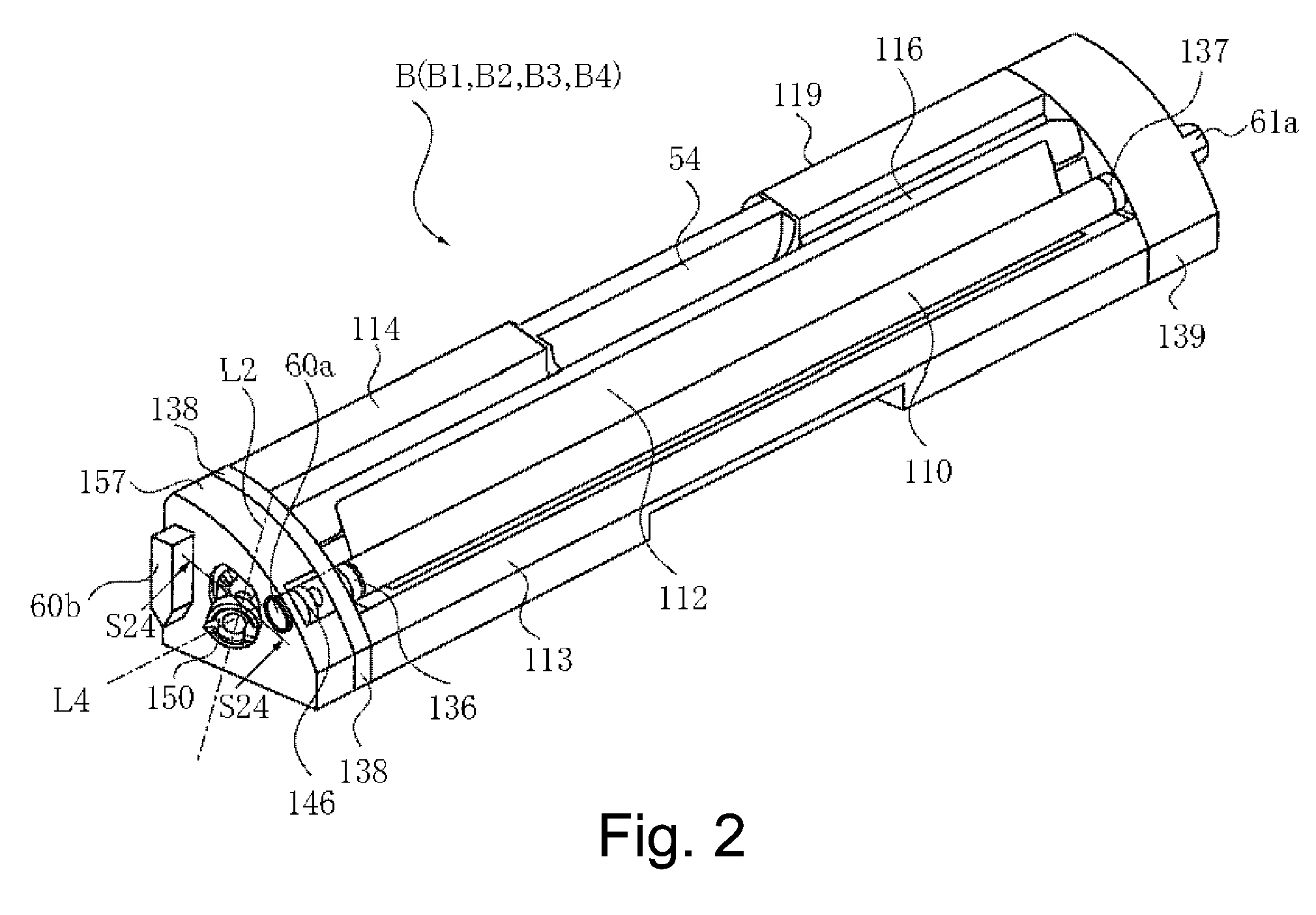 Developing device having movable coupling member for engagement to electrophotographic image forming apparatus