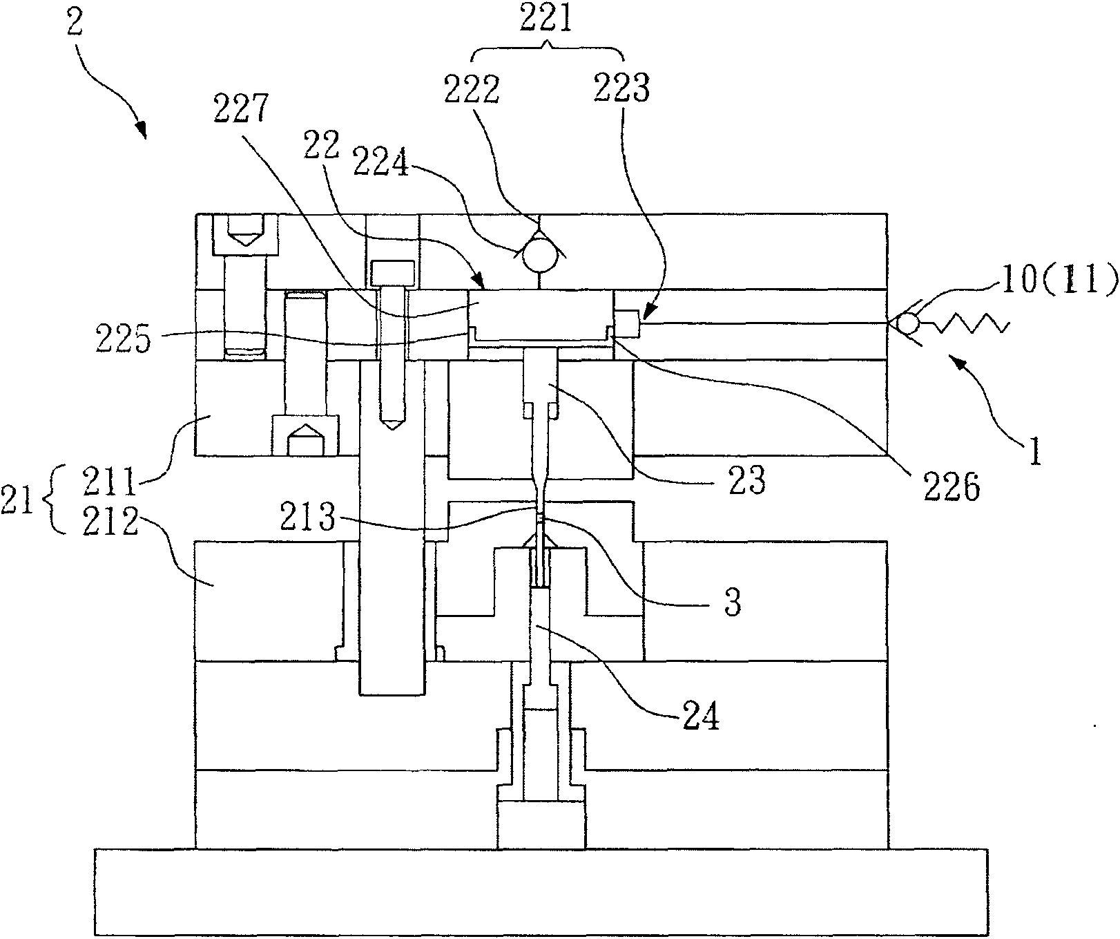 Forging and pressing punch head overload protection device and forging and pressing device with same