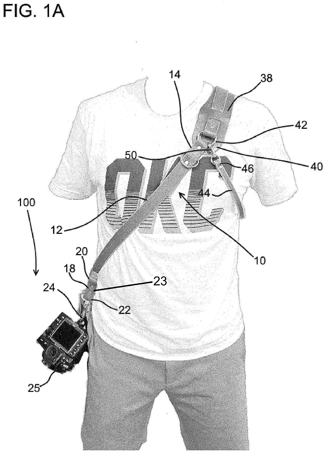 Shoulder sling with means for anchoring equipment