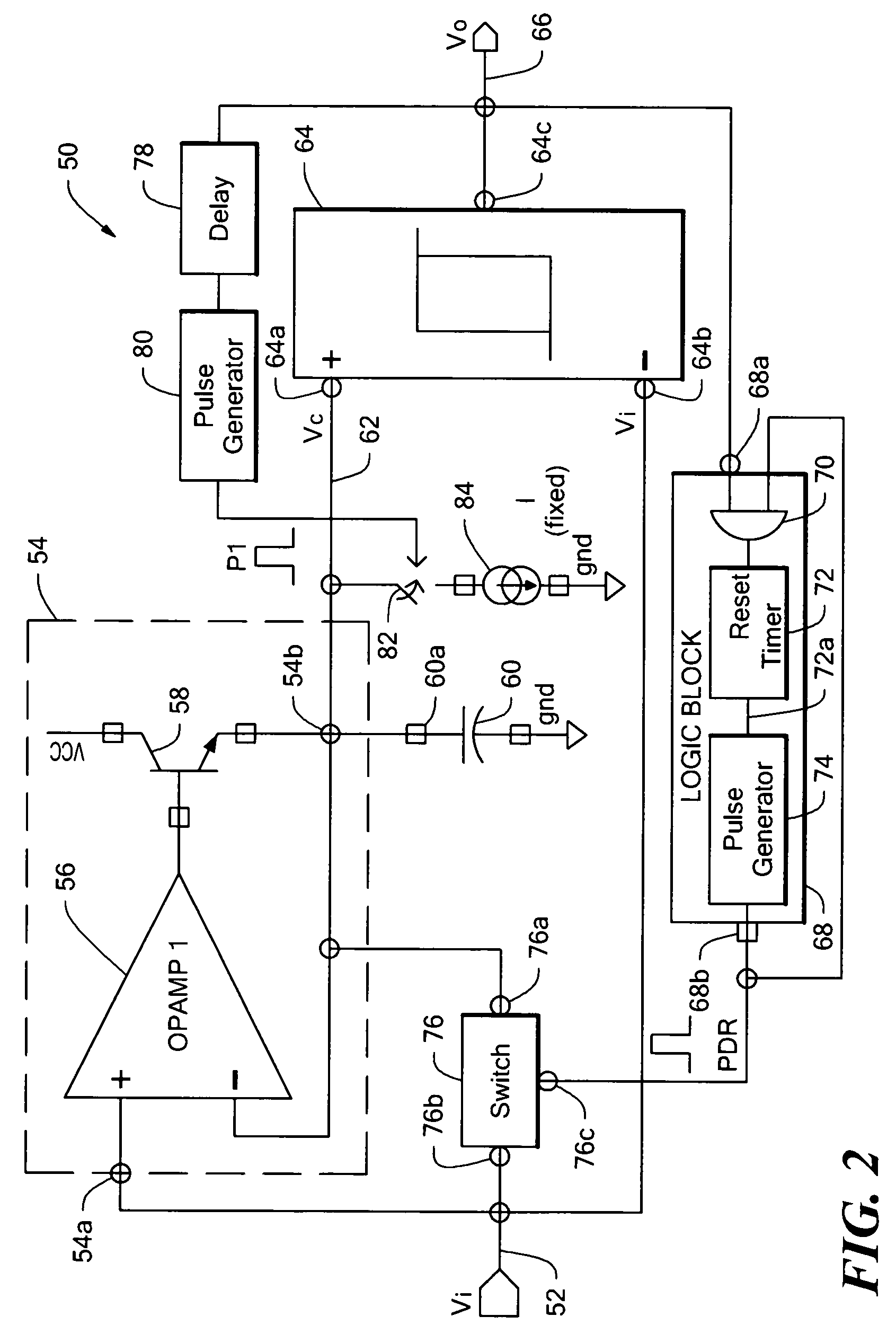 Track-and-hold peak detector circuit