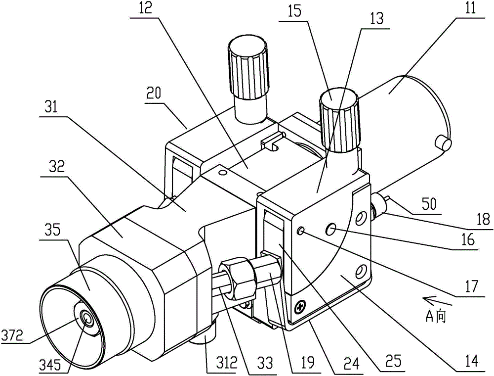 Wiredrawing type high-speed electric arc spraying gun