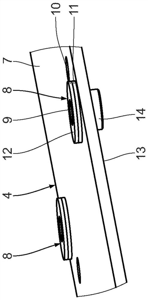 Mechanism for electrically contacting printed circuit board to battery cell composite system, and device comprising such mechanism, and such battery cell composite system