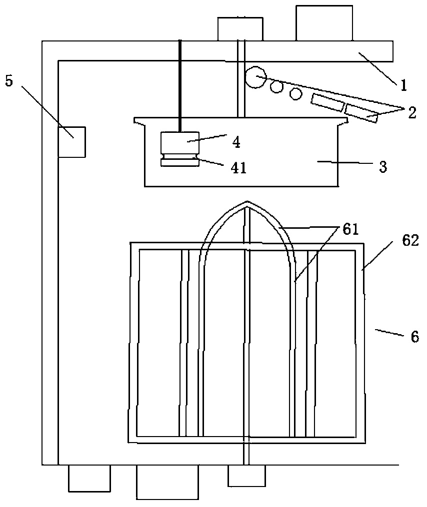 Inverted wire take-up device and method