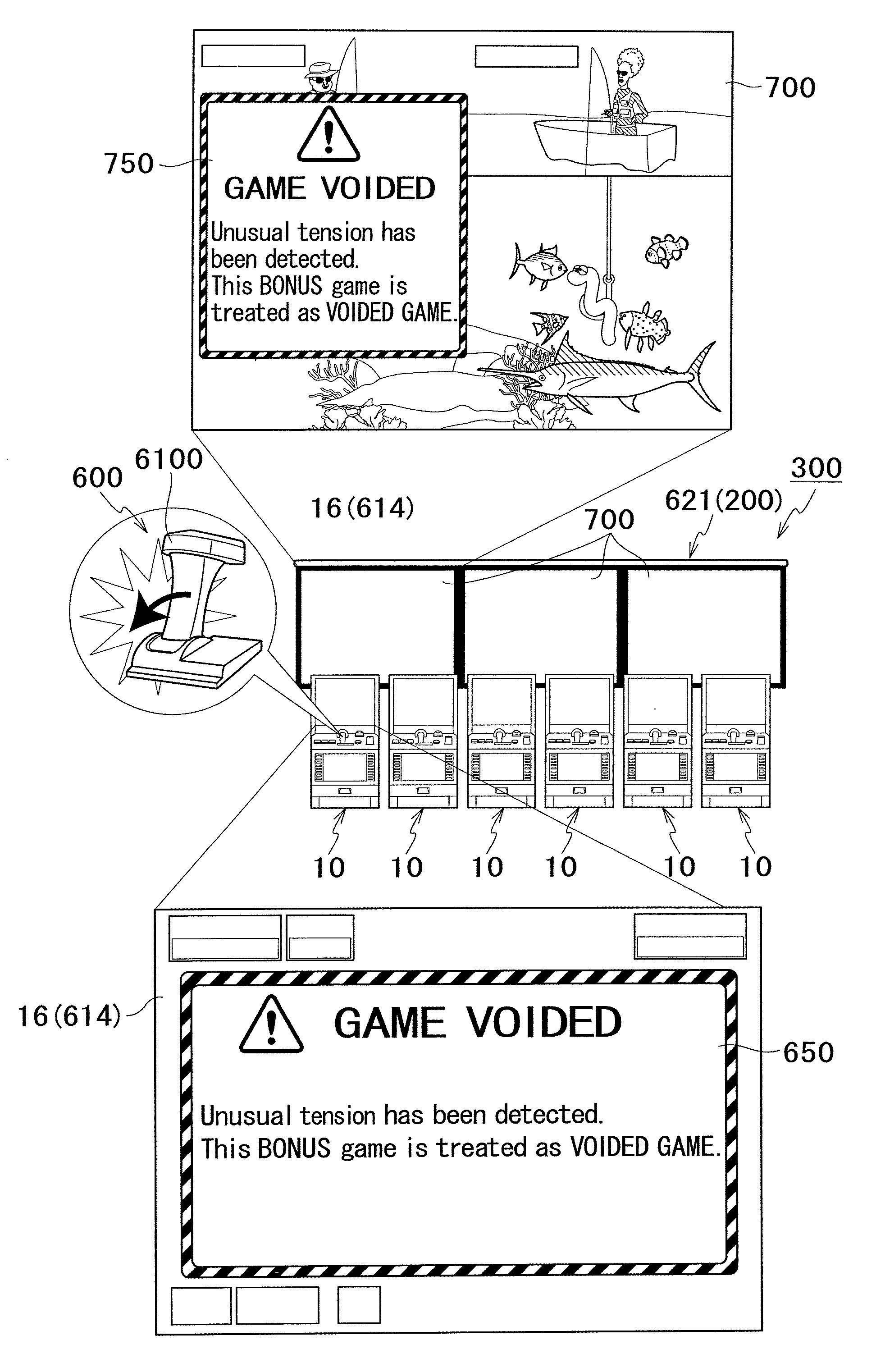 Gaming terminal with rotatable lever handle