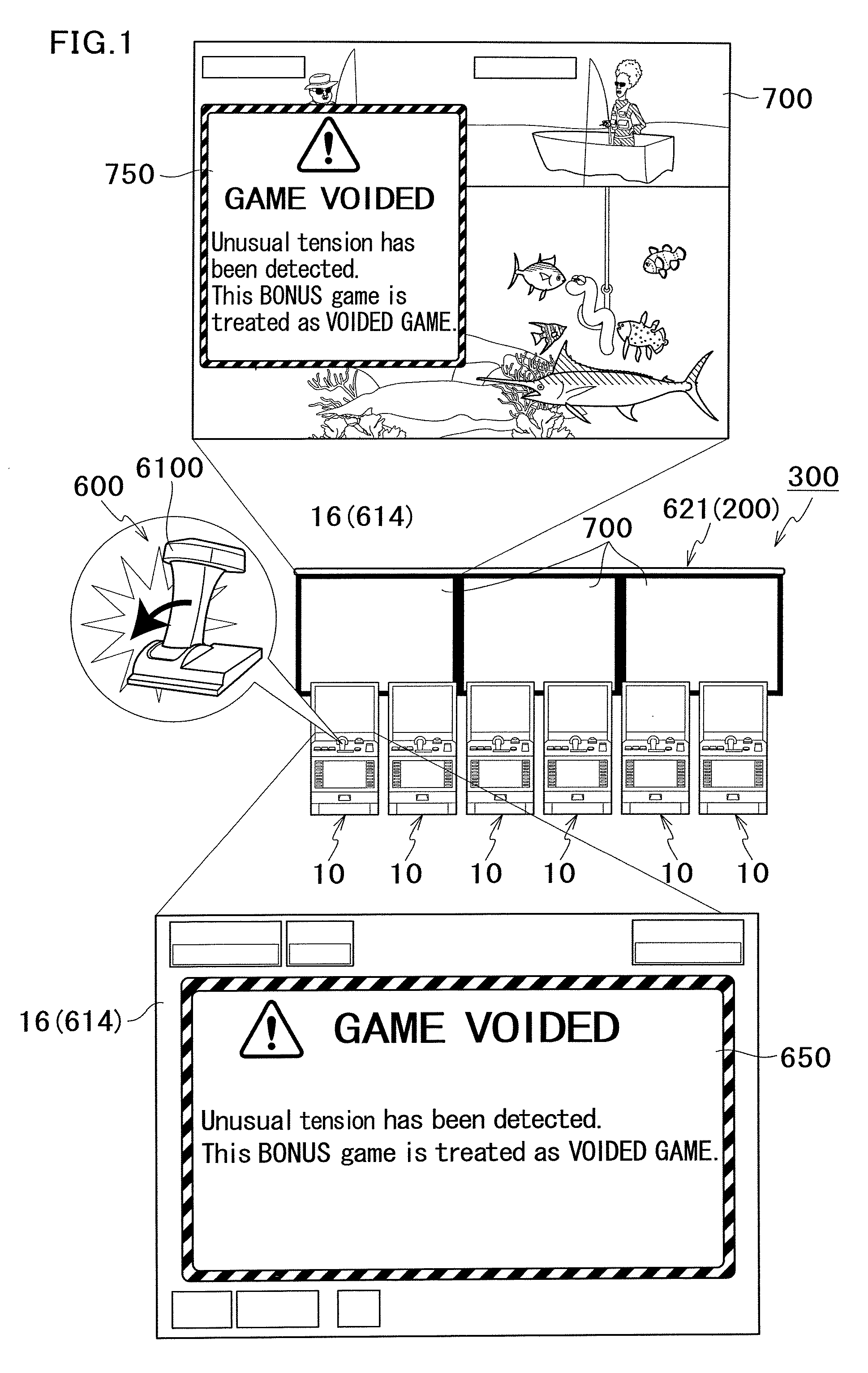 Gaming terminal with rotatable lever handle