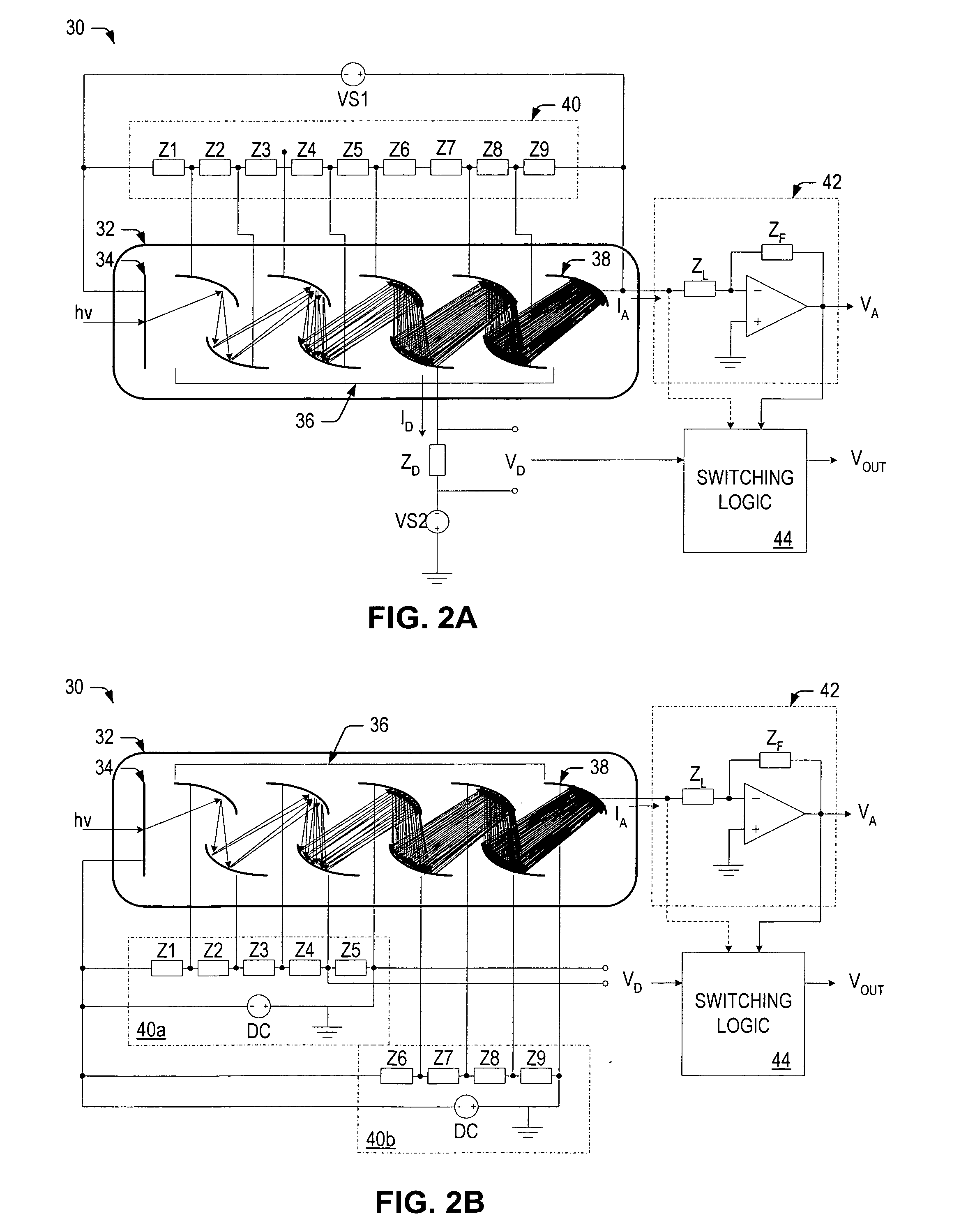 Systems, circuits and methods for extending the detection range of an inspection system by avoiding circuit saturation