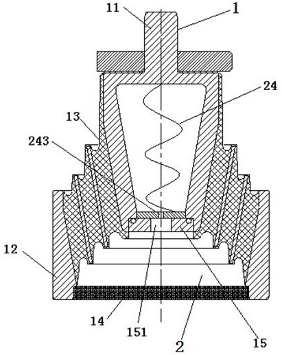 Composite conical rubber spring and rigidity design method thereof