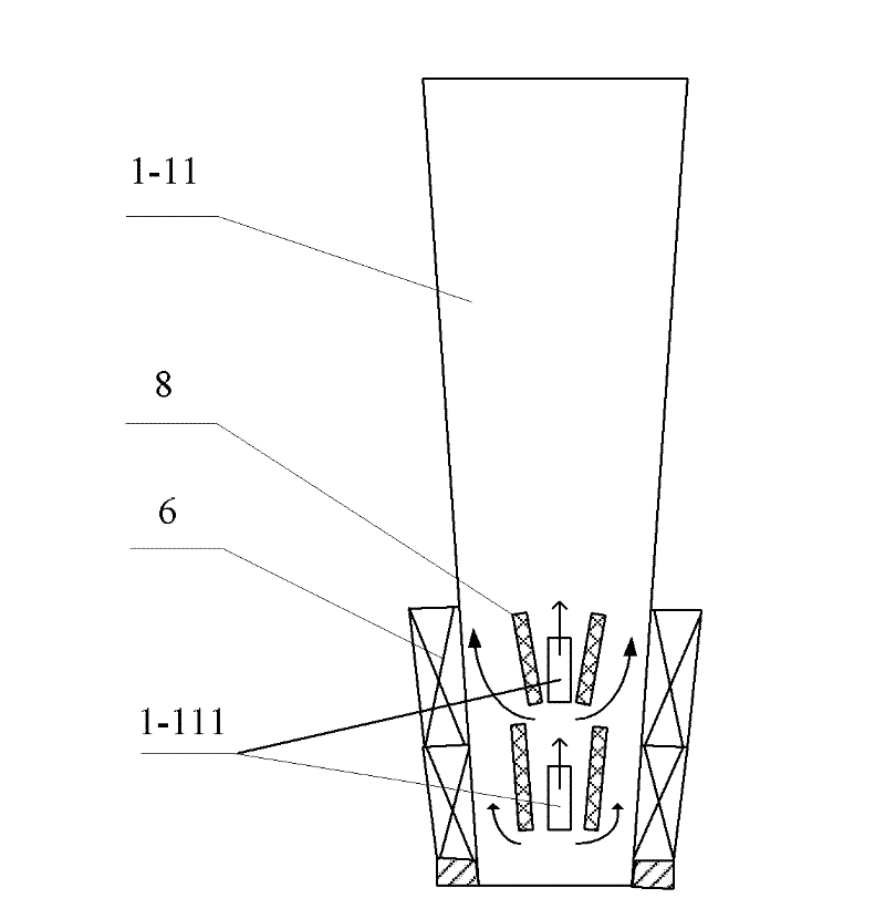 Steam turbine generator provided with axial-radial ventilating and cooling system