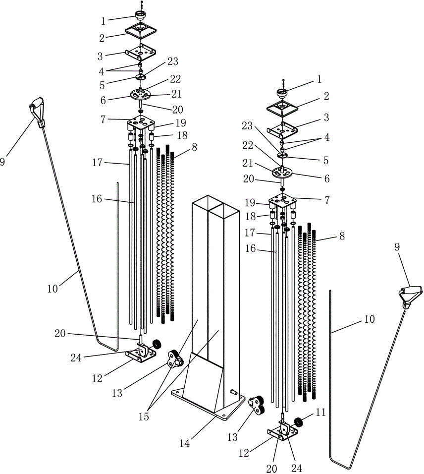 A compression spring tensioner