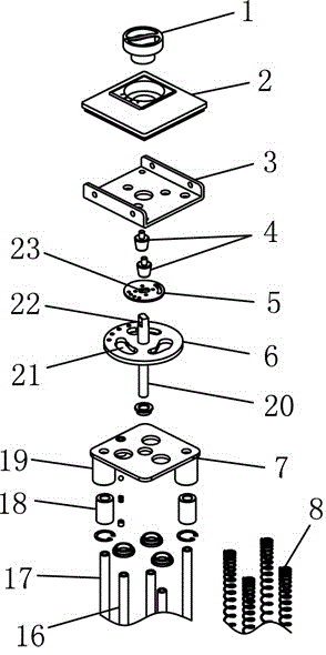 A compression spring tensioner