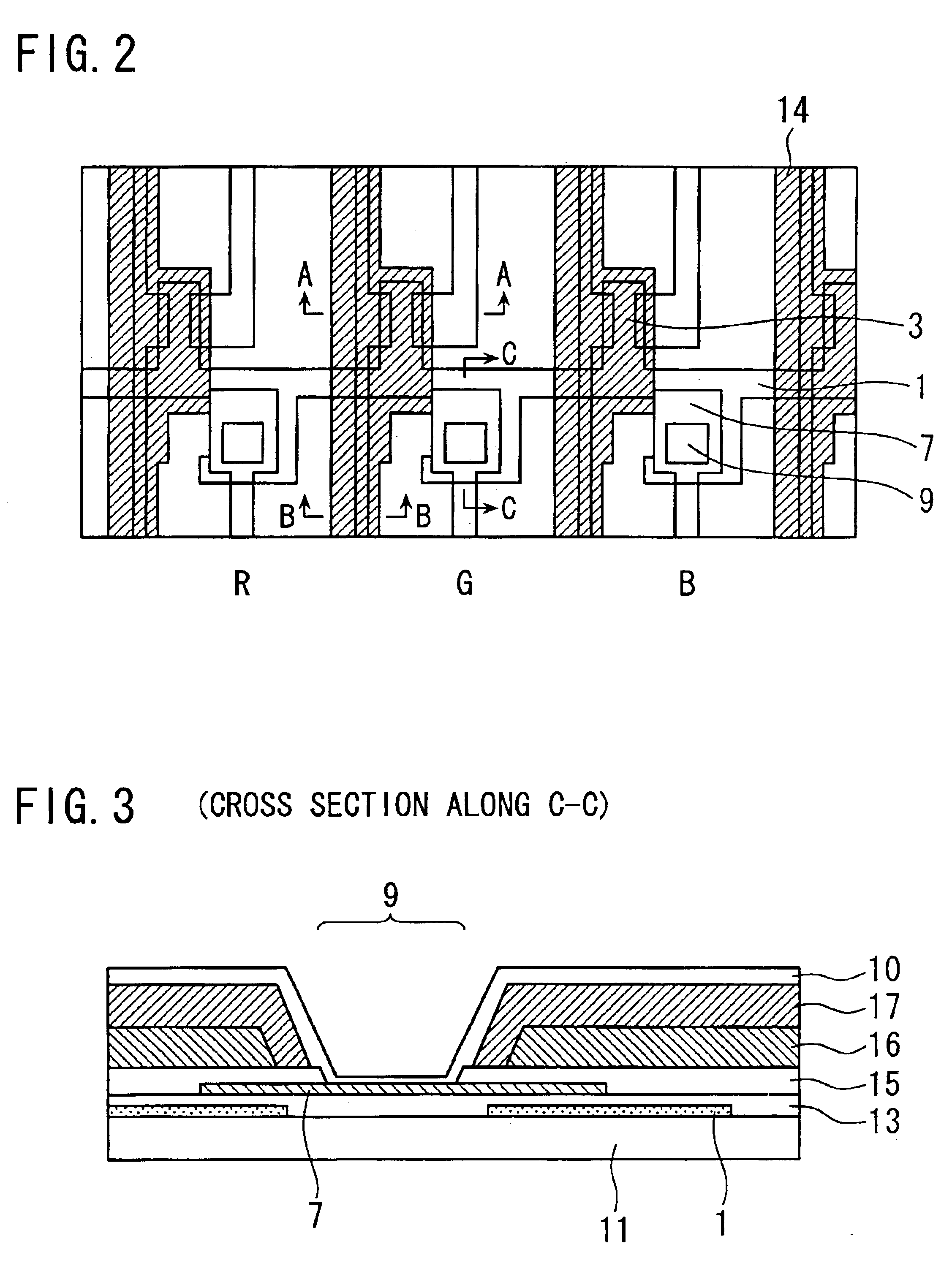 CF on TFT liquid crystal display having reduced dot defects