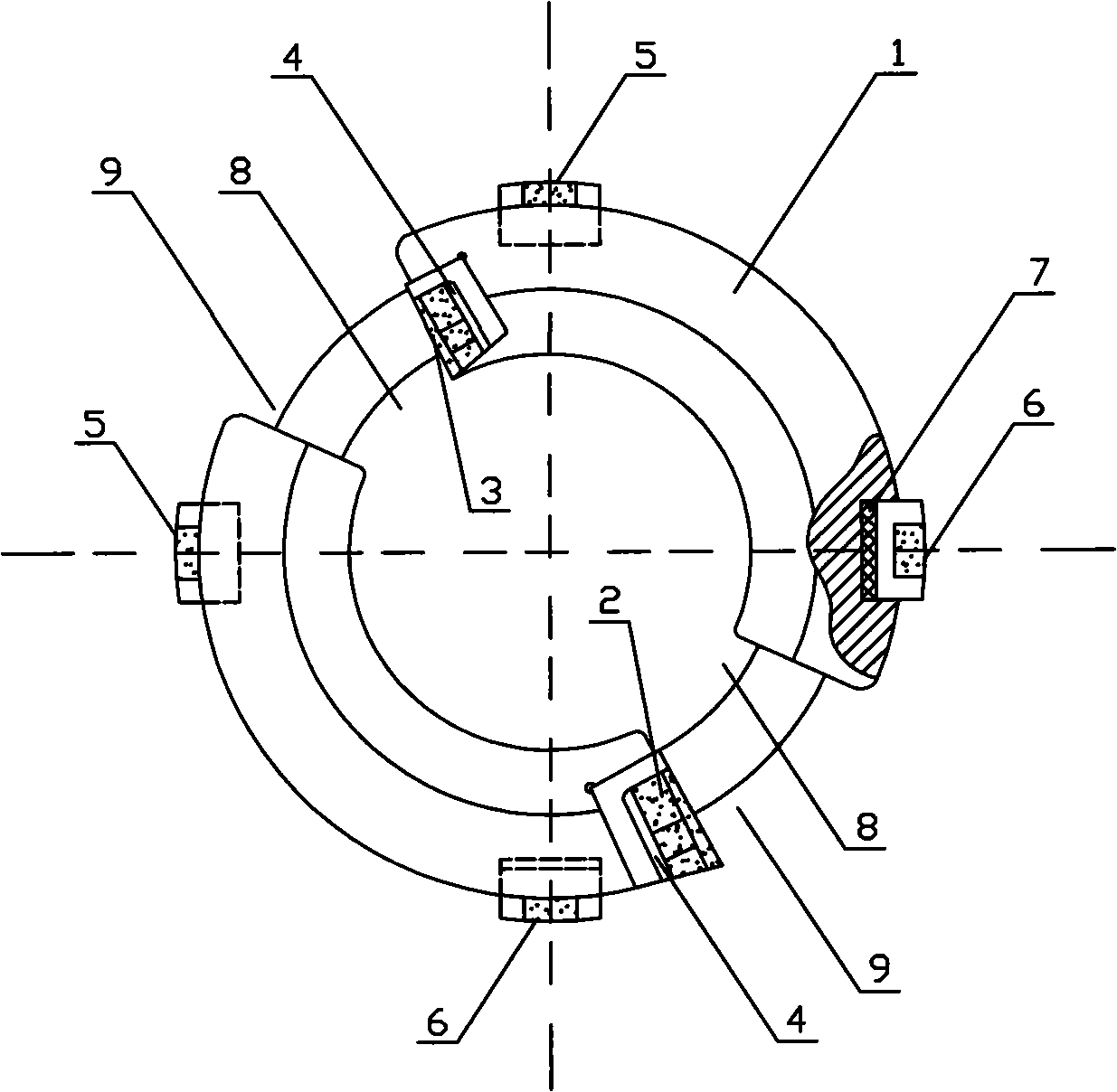 Taper degree mounting type off-centering machine cutting ferrule material drill