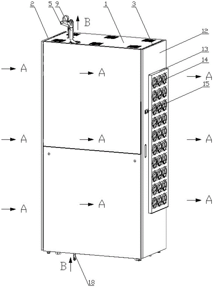 A full-distributed heat pipe heat removal cabinet