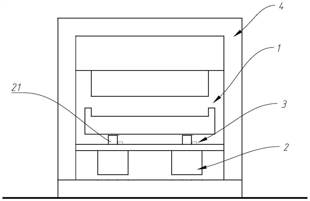 A method for pressing large-scale flat rubber products and production equipment using the same