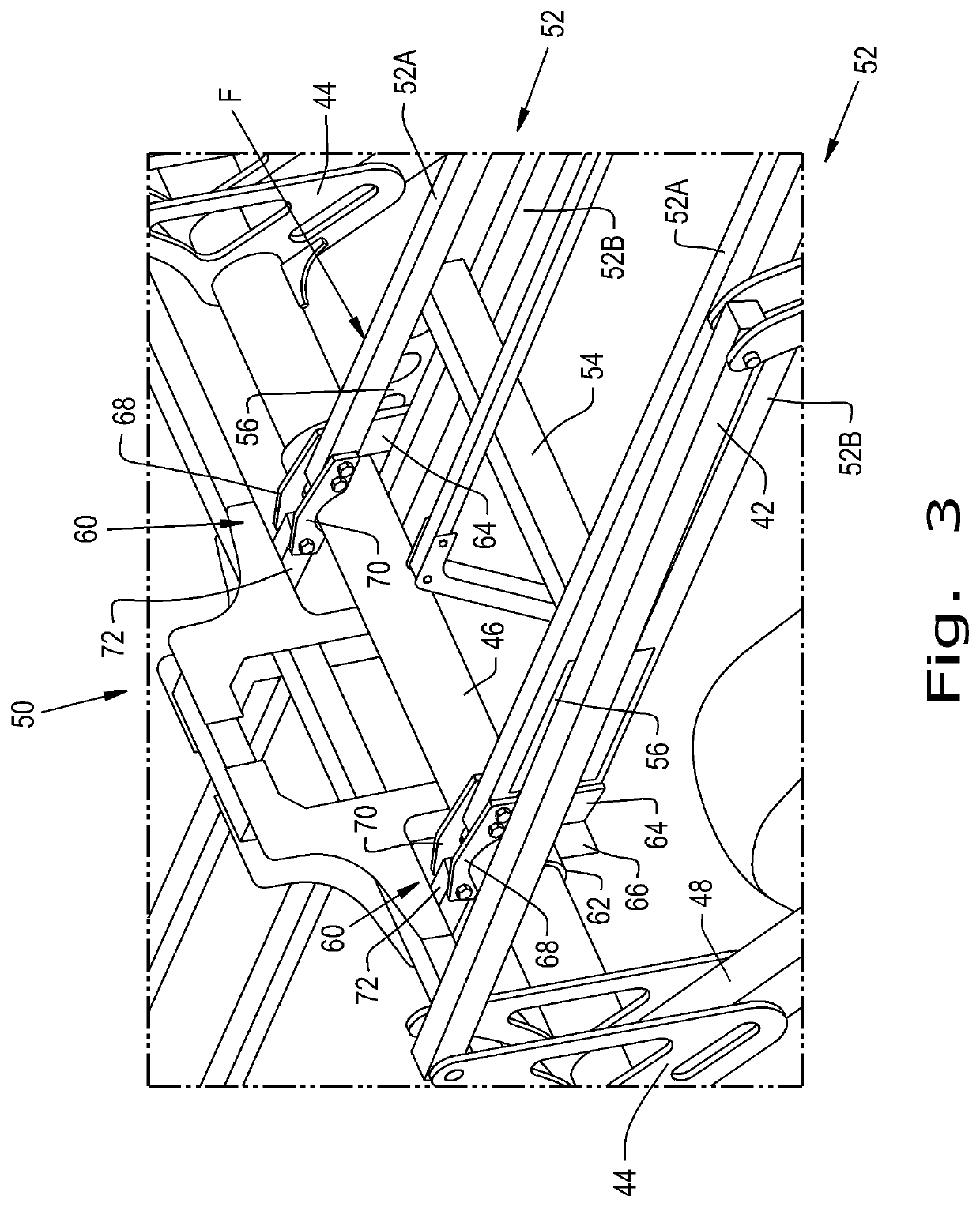 Rockshaft and frame in an agricultural implement