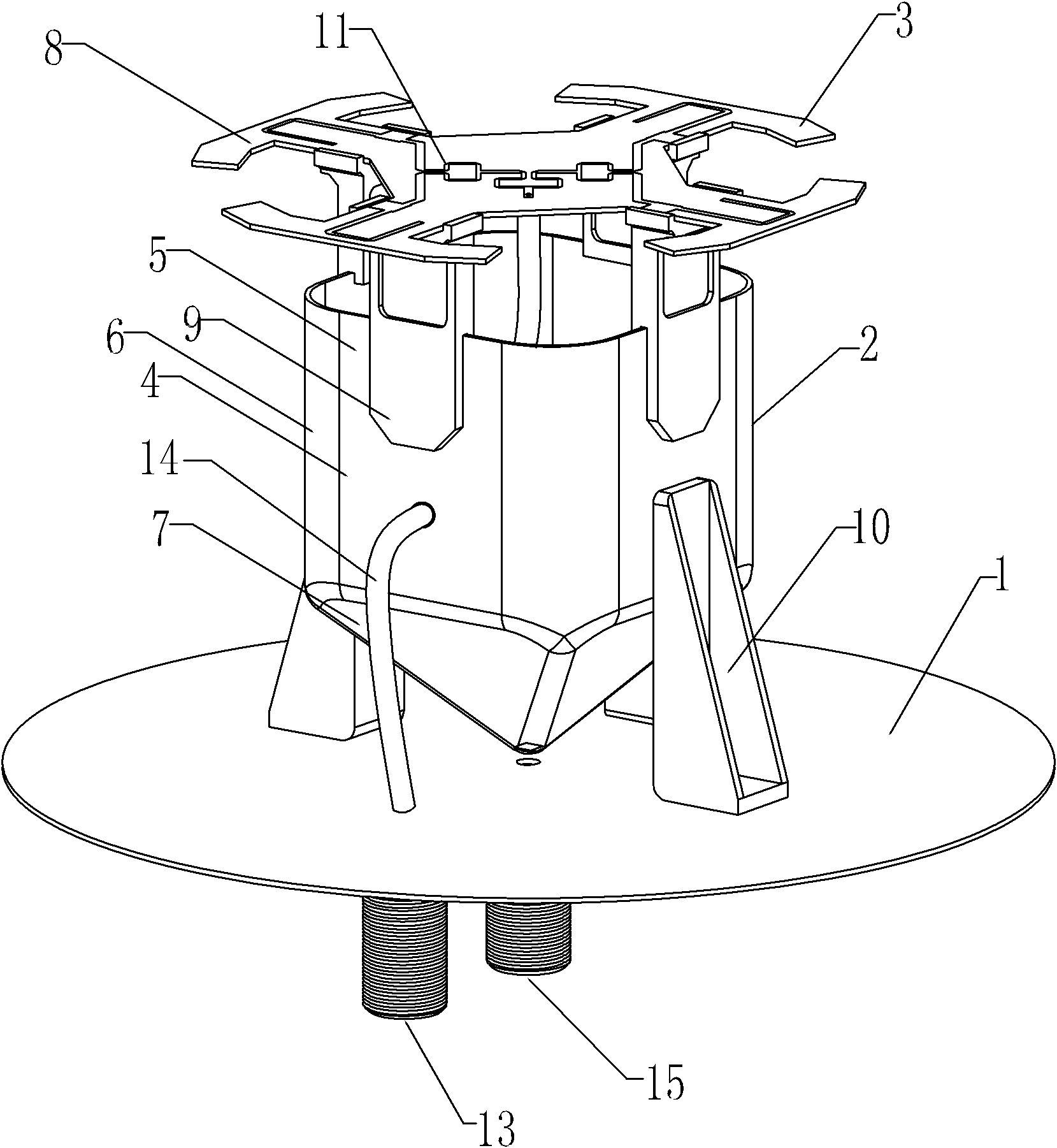 Indoor dual-polarized omnidirectional antenna