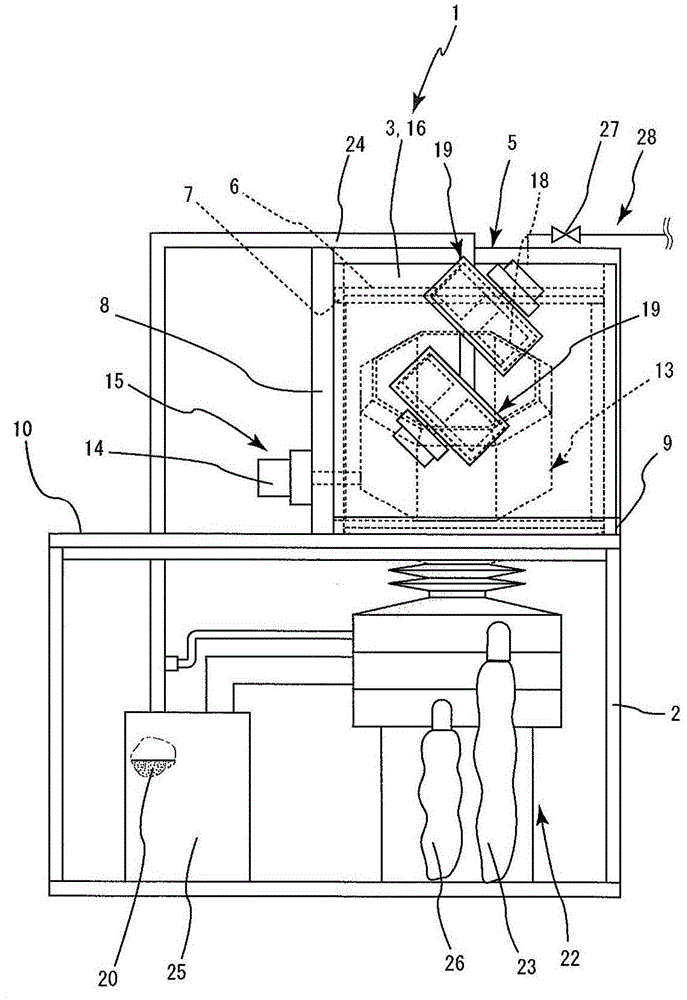 Shot blasting device