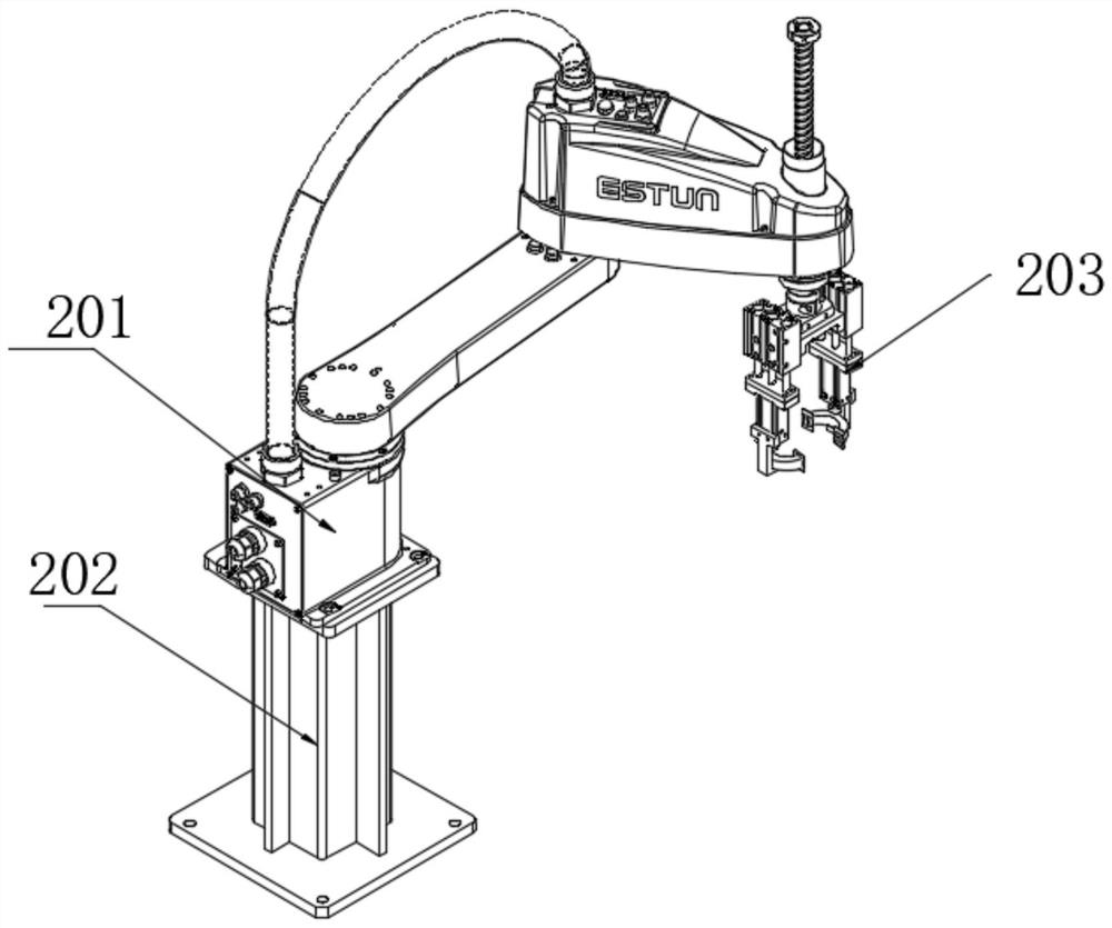 Automatic winding workstation for wire core robot