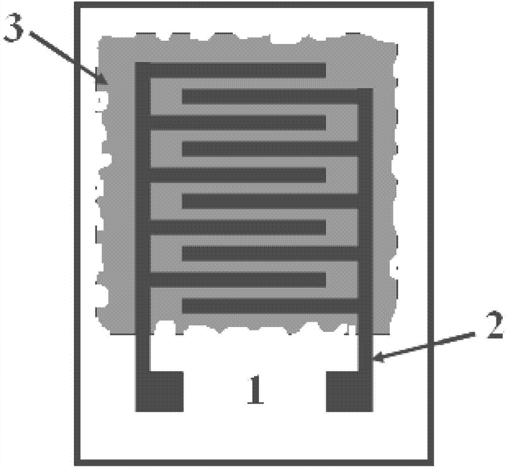 Moisture-sensitive sensor based on titanium-containing organic framework material and preparation method thereof