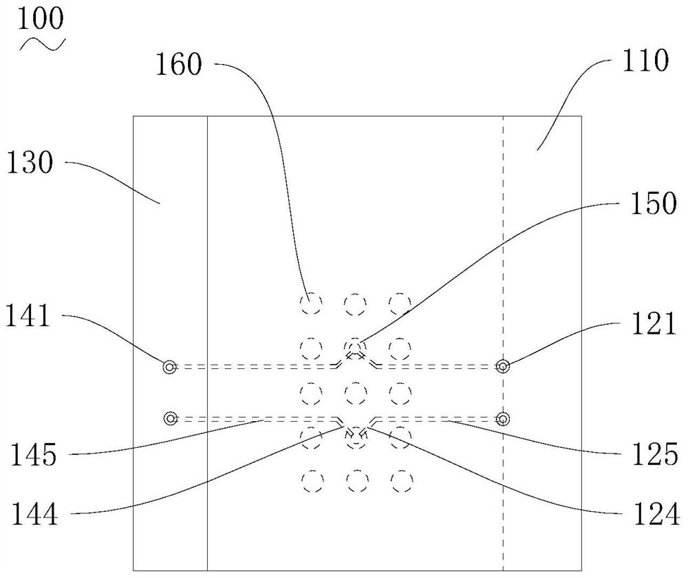 Differential transmission structure based on BGA solder balls