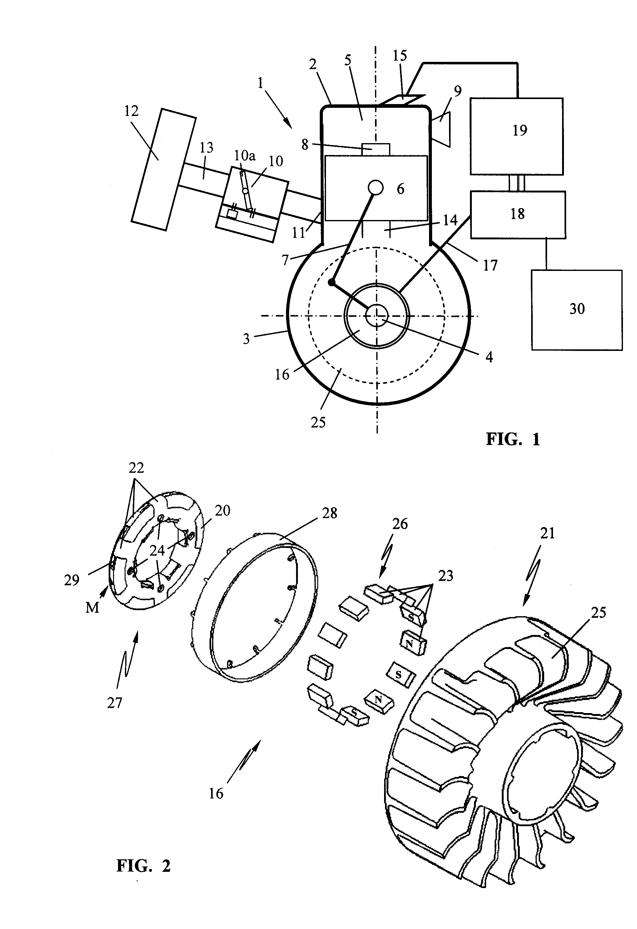 Method for Detecting Operating Parameters of a Power Tool Comprising an Internal Combustion Engine