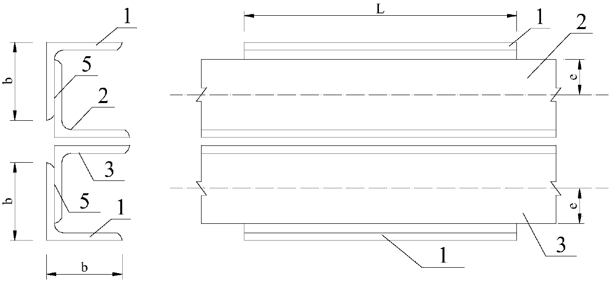 A kind of opening device and opening method for reinforcing double-angle steel rods of trusses