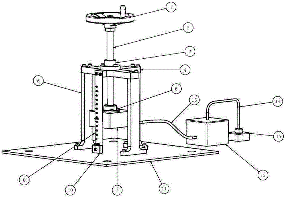 Water level measuring device and measuring method