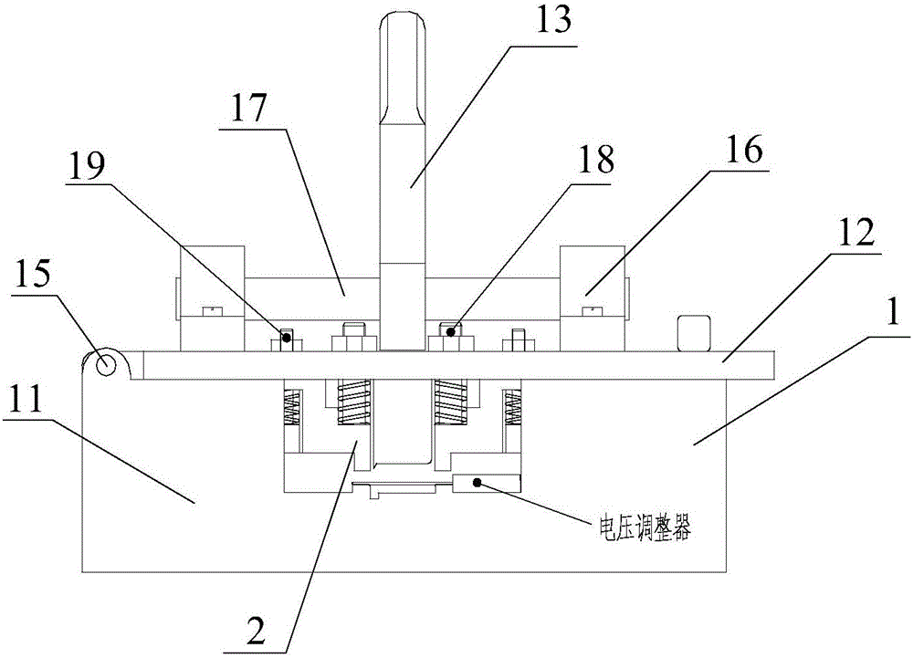 Forming device for pins of voltage regulator