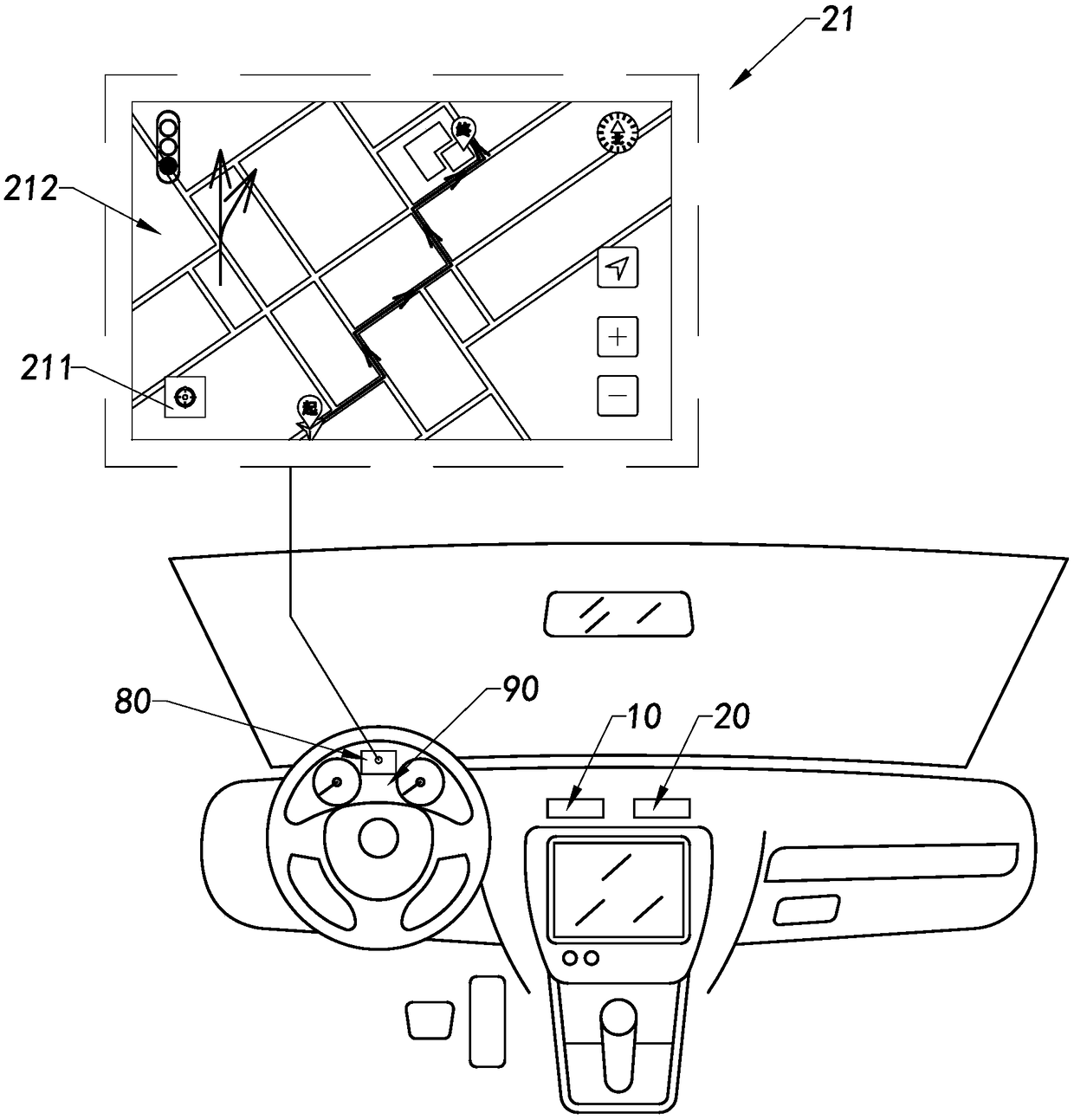 Vehicle-mounted map dynamic processing system, and method thereof