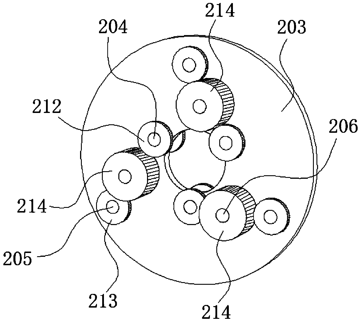 Universal connecting device for rotating pipeline