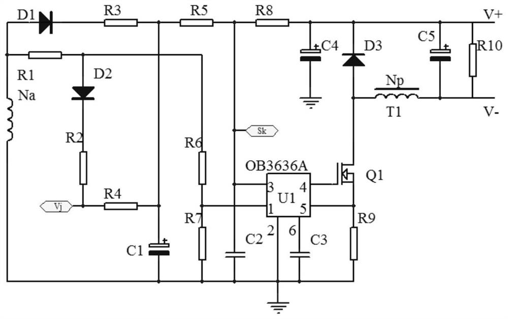 Intelligent LED lamp strip lighting circuit without stroboscopic dimming