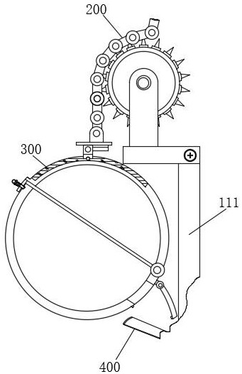 Scaffold with automatic discharging function for building construction